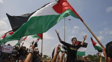 Palestinské protesty k výročí vzniku Izraele