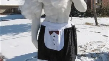 Socha Davida jako Santa Claus