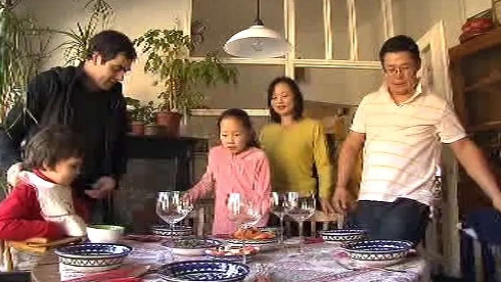 Setkání české a mongolské rodiny na obědě