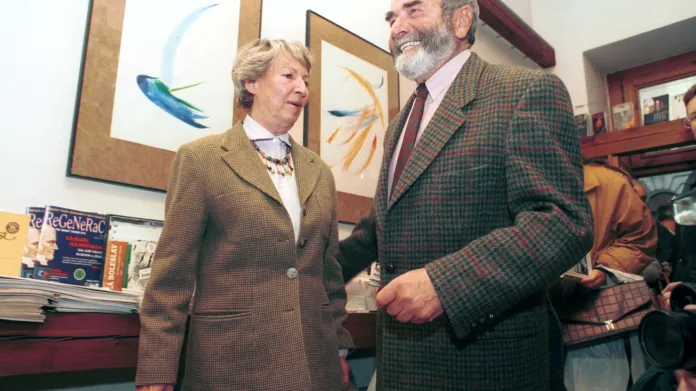 S manželkou Ivanou v roce 1995