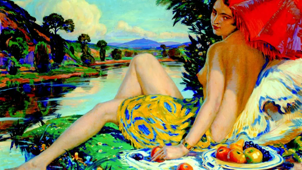 Vlastimil Košvanec / Koupající se (1925)