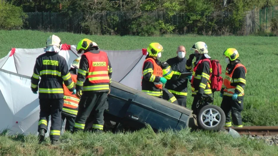 Nehoda na přejezdu u Nýřan na Plzeňsku