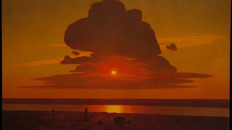 Archip Kuindži / Rudý západ slunce nad Dněprem, 1905–8