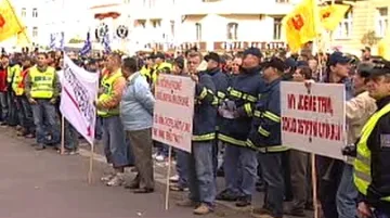 Demonstrace hasičů a policistů
