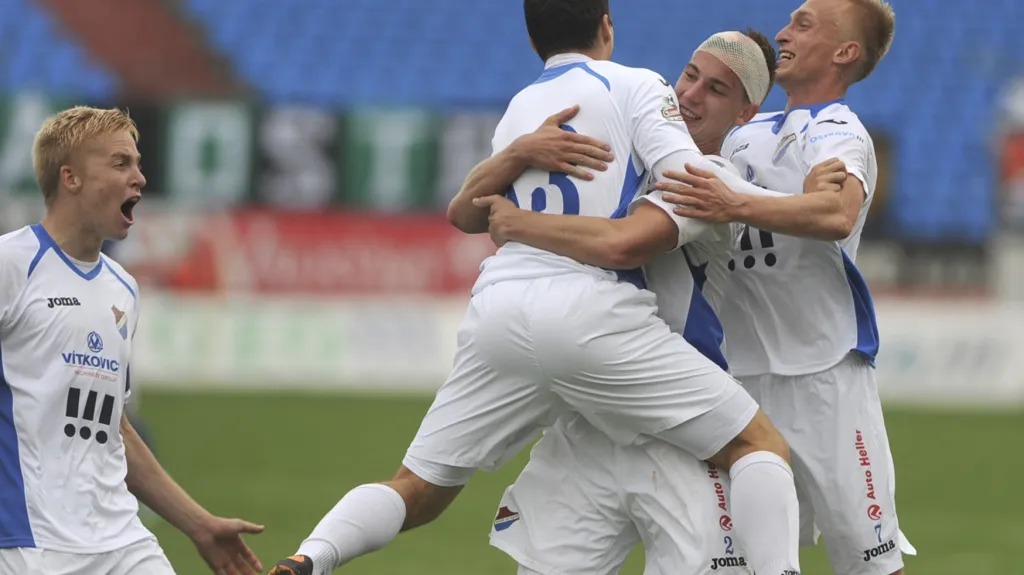 Radost fotbalistů Baníku