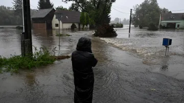 Následky povodní ve Višňové na Frýdlantsku
