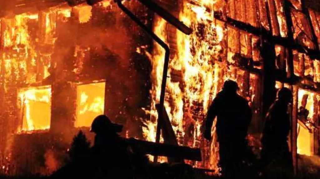 Požár penzionu v Oskavě na Šumpersku
