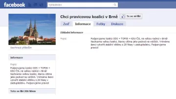 Facebooková skupina Chci pravicovou koalici v Brně