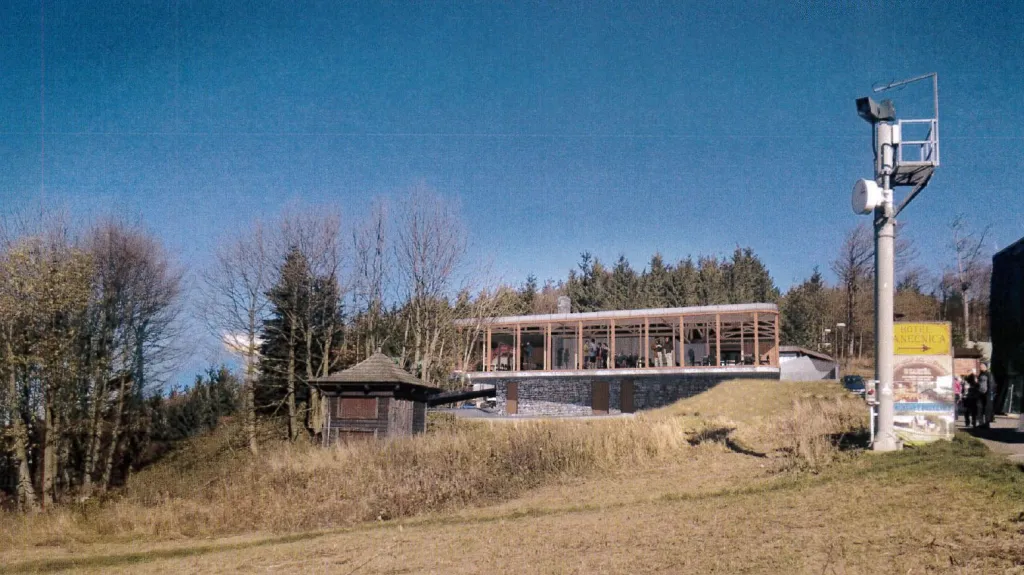 Horní část lanovky na Pustevnách