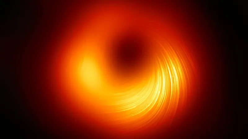 Pohled na okolí černé díry v galaxii M87 v polarizovaném záření