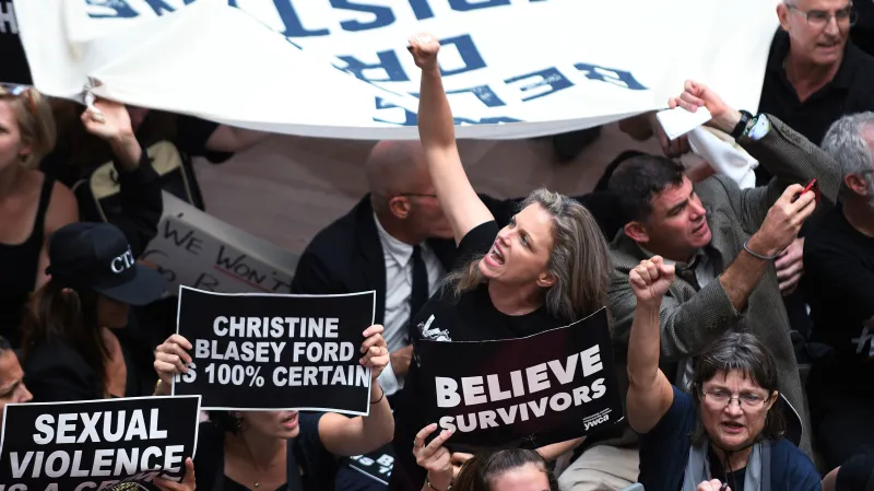 Protest proti Kavanaughovi v Senátu USA