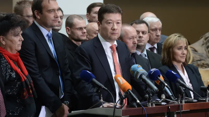 Tomio Okamura a poslanci hnutí Úsvit