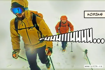 Pohyb na Sněžce pokryté ledem a sněhem vyžaduje nesmeky a mačky