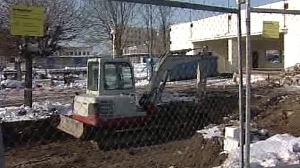 Staveniště koupaliště v Jičíně