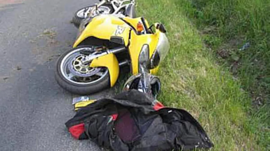 Havarovaný motocykl