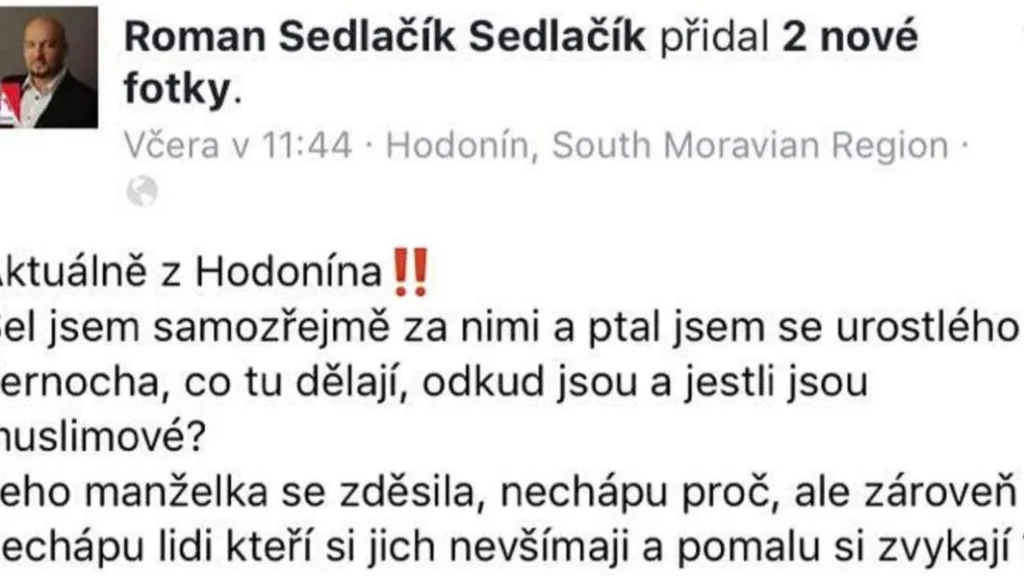 Část příspěvku Romana Sedlačíka