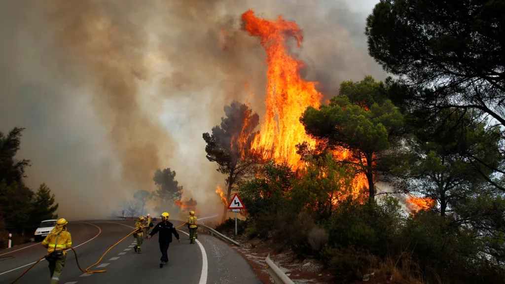 Požár ve španělském Ojénu