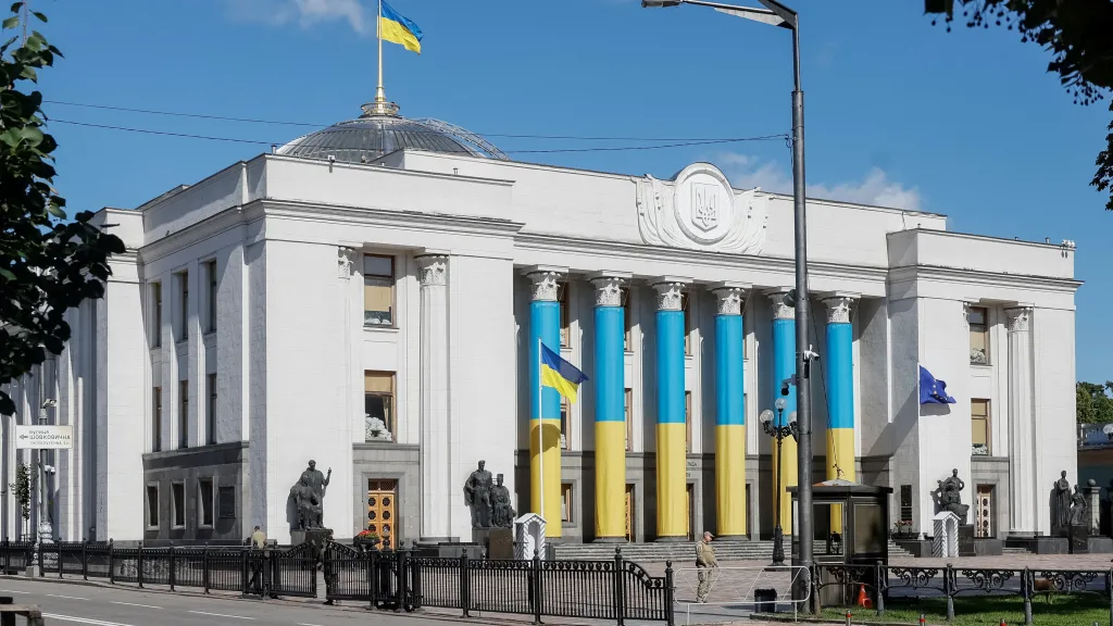 Budova ukrajinského parlamentu v Kyjevě