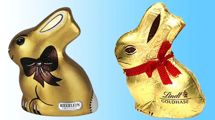 Čokoládový zajíček od firem Riegelein a Lindt