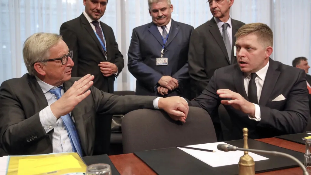 Jean-Claude Juncker a Rober Fico