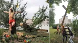 Ukrajinky z hnutí Femen podřízly kříž