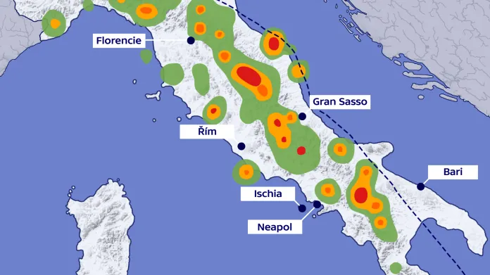 Zemětřesení v Itálii 1900–2017