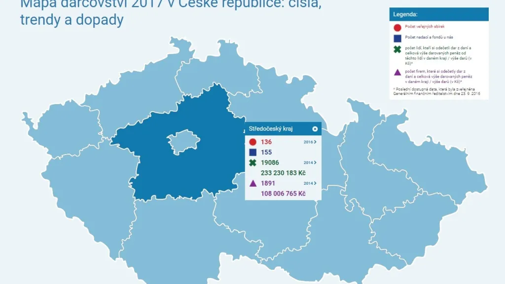 Mapa dárcovství 2017
