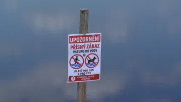 Zákaz koupání u Vrbátek na Olomoucku