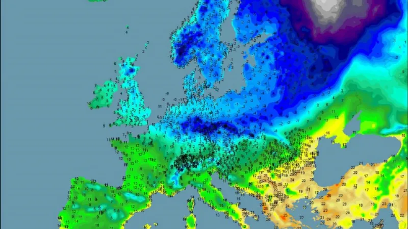 Arktický vzduch zatekl před 3 lety i na Britské ostrovy (maxima v sobotu 17. března 2018)