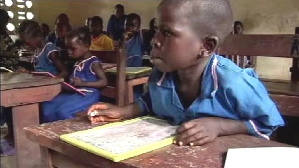 Výuka dětí v Sierra Leone