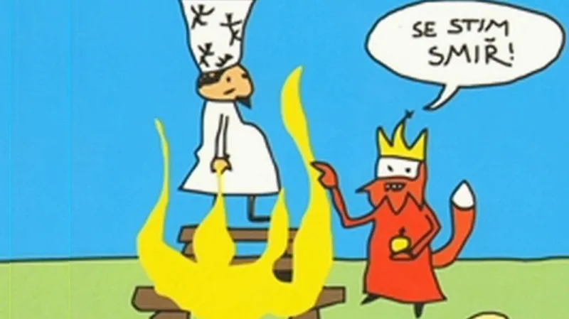 A takto komiksový strip Opráski sčeskí historje