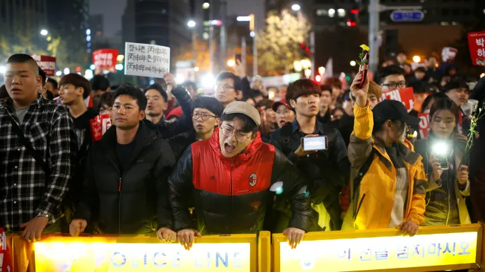 Korejci protestují proti prezidentce