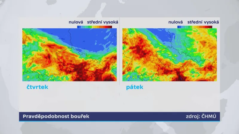 Pravděpodobnost bouřek