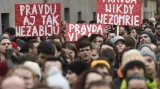 Protestní shromáždění u slovenského velvyslanectví v Praze