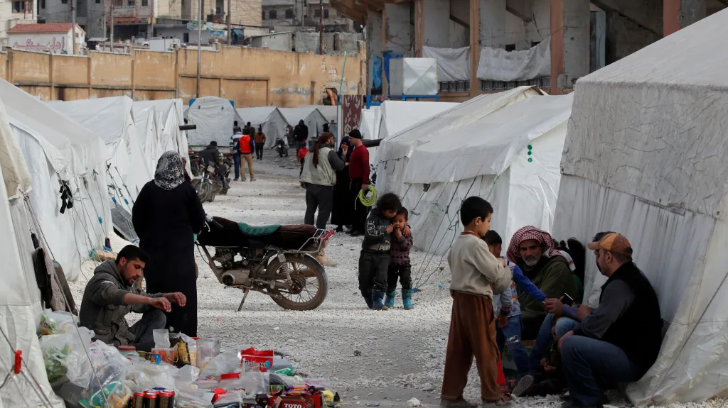 Tábor pro vnitřní uprchlíky v Idlibu