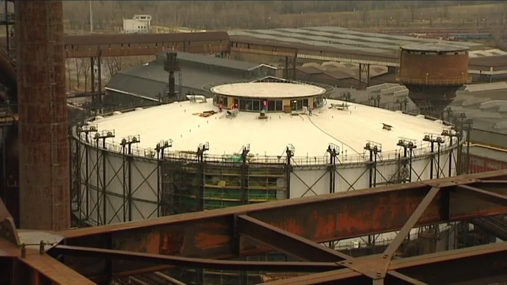 Přestavovaný plynojem Ostrava - Vítkovice