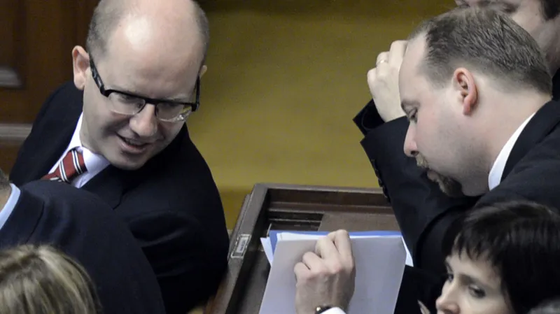 Bohuslav Sobotka (ČSSD) a Jeroným Tejc (ČSSD)