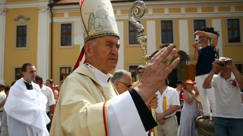 Jozef Tomko během mše na Velehradě v roce 2009