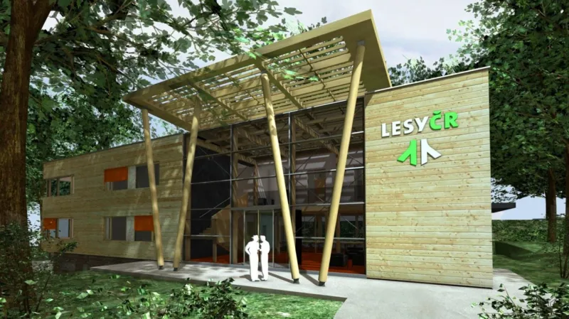 Vizualizace nového sídla Lesů ČR