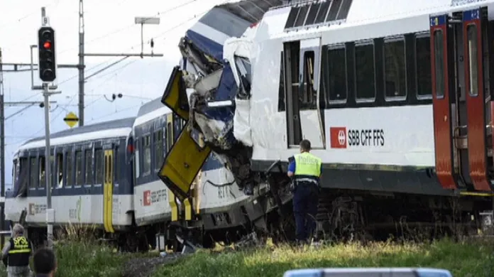 Srážka vlaků ve Švýcarsku