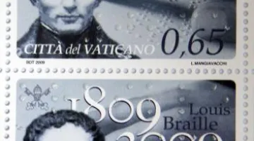 Známky k výročí narození Louise Brailla