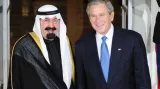 Král Abdalláh a George W. Bush