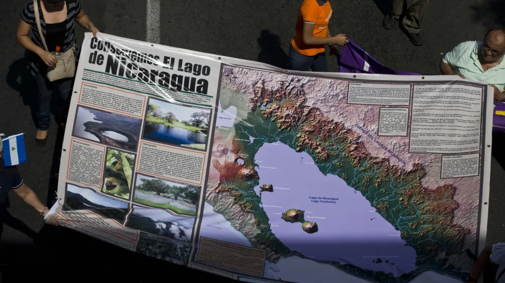 Protesty proti nikaragujskému průplavu