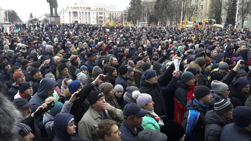 Demonstrace v Kemerovu