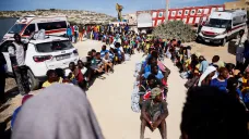Migranti na italské Lampeduse