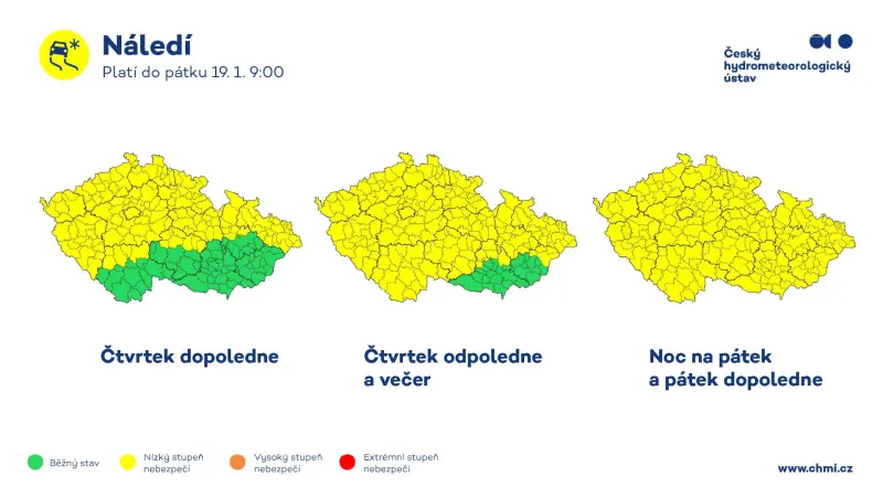 Výstraha meteorologů před náledím