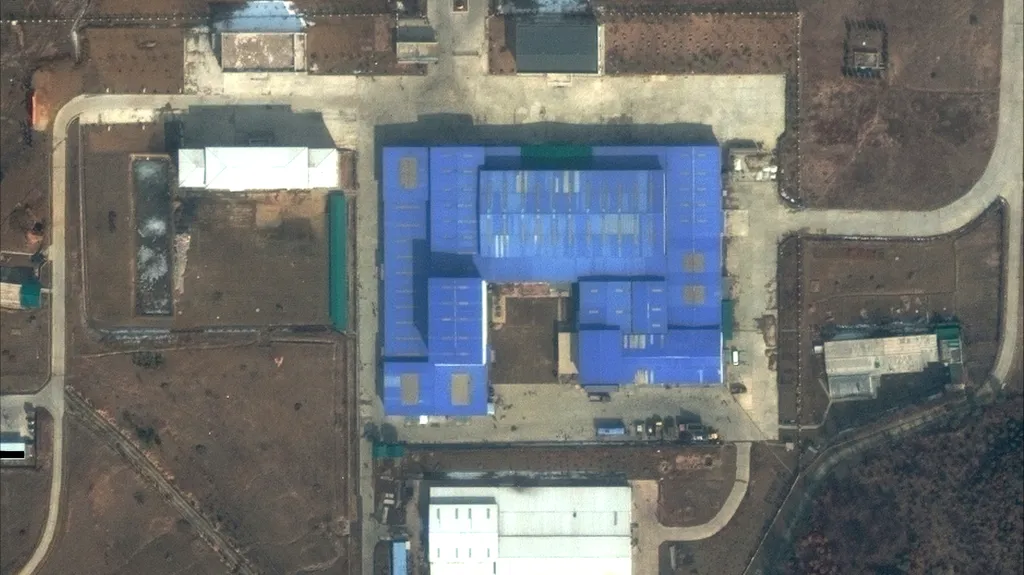 Satelitní snímek základny Sanumtong z 22. února 2019