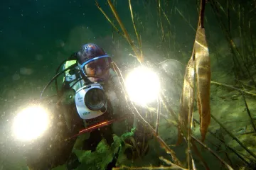 Potápěči sesbírali ze dna nádrže zapomenuté šnorchly