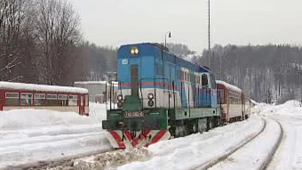 Vlaková souprava v Tanvaldu