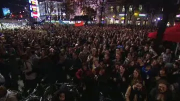 Demonstrace rakouských studentů